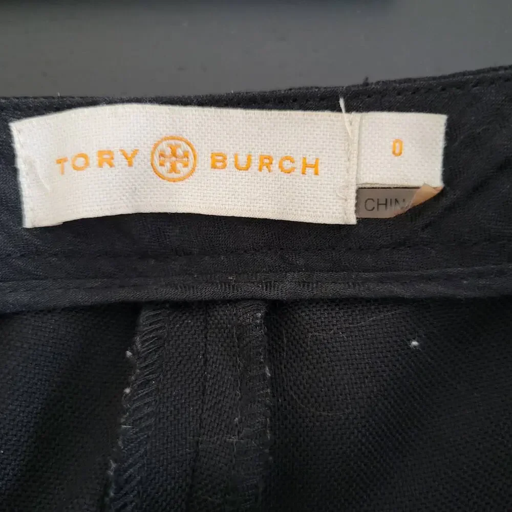 Tory Burch Women Minimaist Culottes Wool Wide Leg Business Corporate Black 0